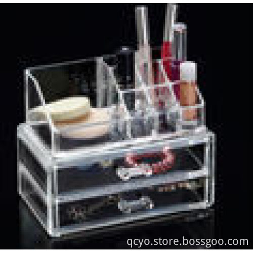 8 Compartment Acrylic Cosmetic and Jewelry Organizer,makeup storage